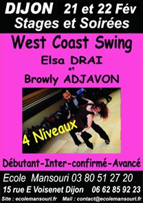 21-22 Febuary : West coast swing Workshop, Dijon