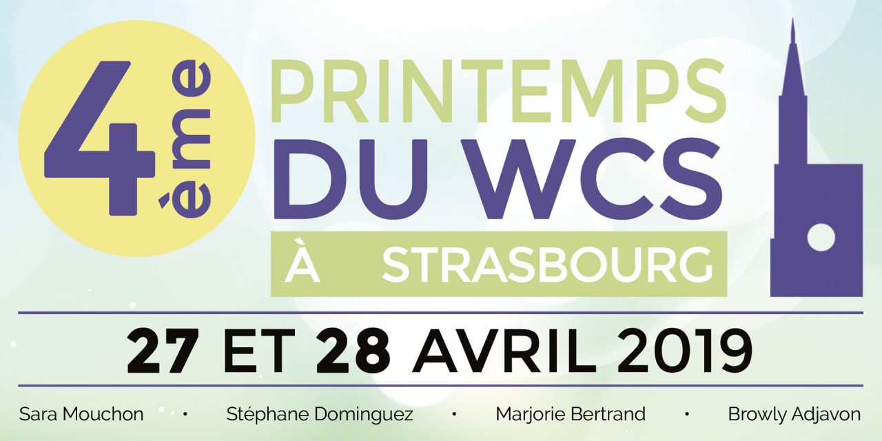 27-28 Avril 2019 : 4ème Printemps du WCS à Strasbourg